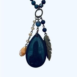 NECKLACEBOHEMIAN NATURAL STONE‎